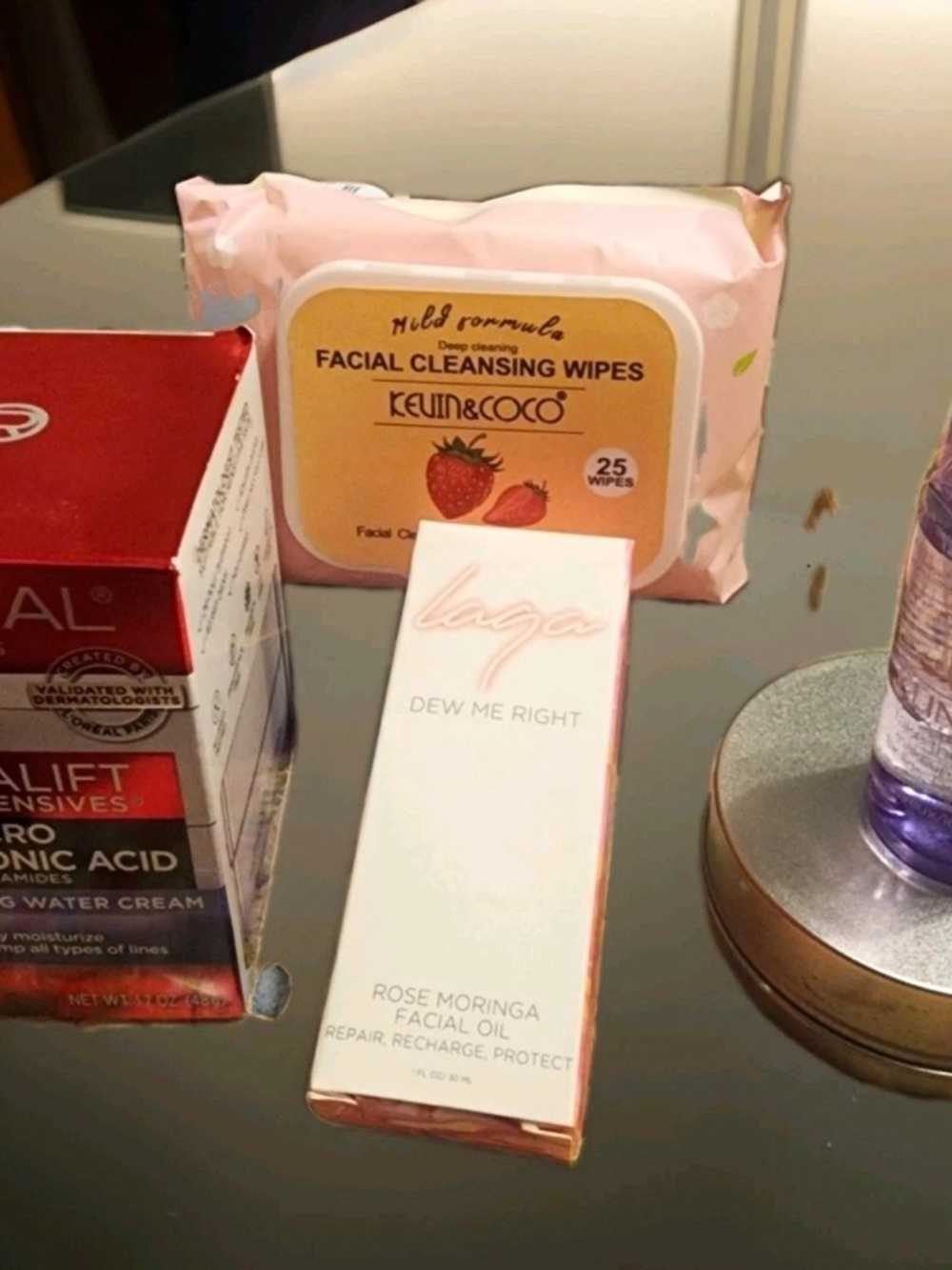 Assorted L'Oréal Revitalift HA Cream, Clinique Makeup Remover, Wipes & Oil Set